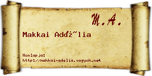 Makkai Adélia névjegykártya